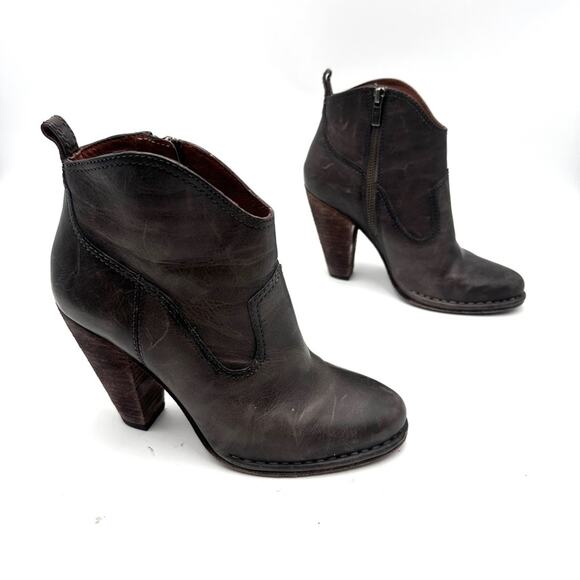FRYE  Madeline Short Distressed Smoke Leather Boots Women’s Size 7.5 - Picture 15 of 16